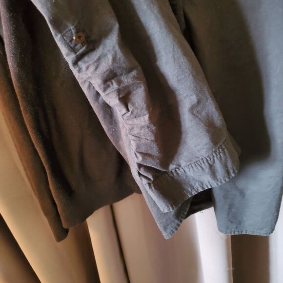 Vtg 90s GAP Cardigan & Edward Black Button Down Shirt, Size M - Picture 7 of 7